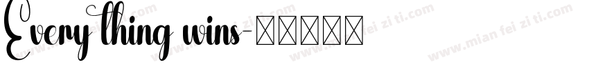 Every thing wins字体转换